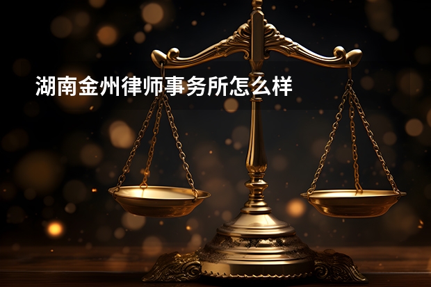 湖南金州律师事务所怎么样