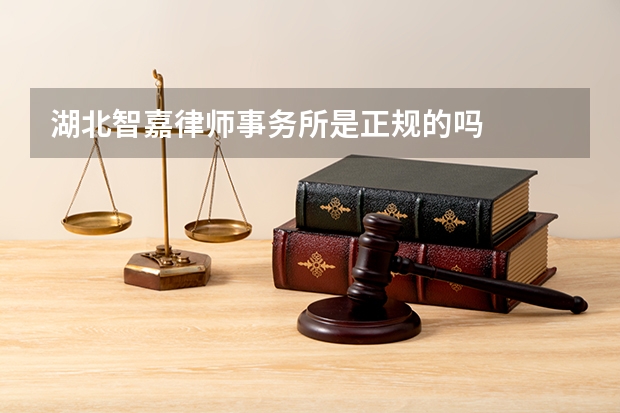 湖北智嘉律师事务所是正规的吗