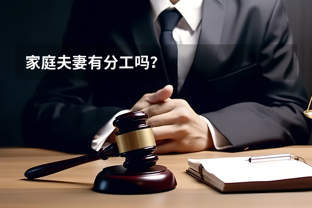 家庭夫妻有分工吗？