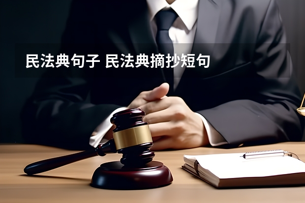 民法典句子 民法典摘抄短句
