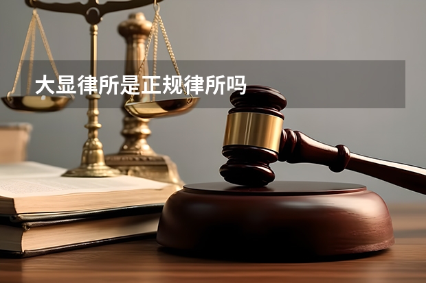 大显律所是正规律所吗