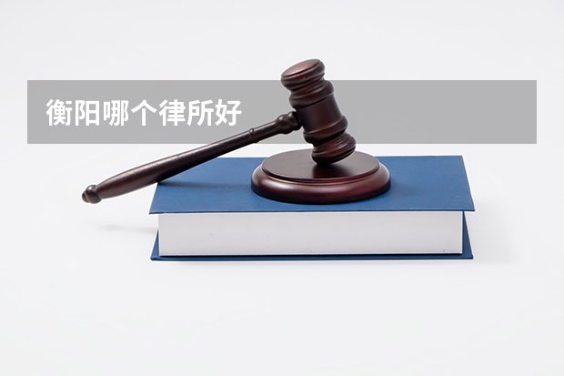 衡阳哪个律所好
